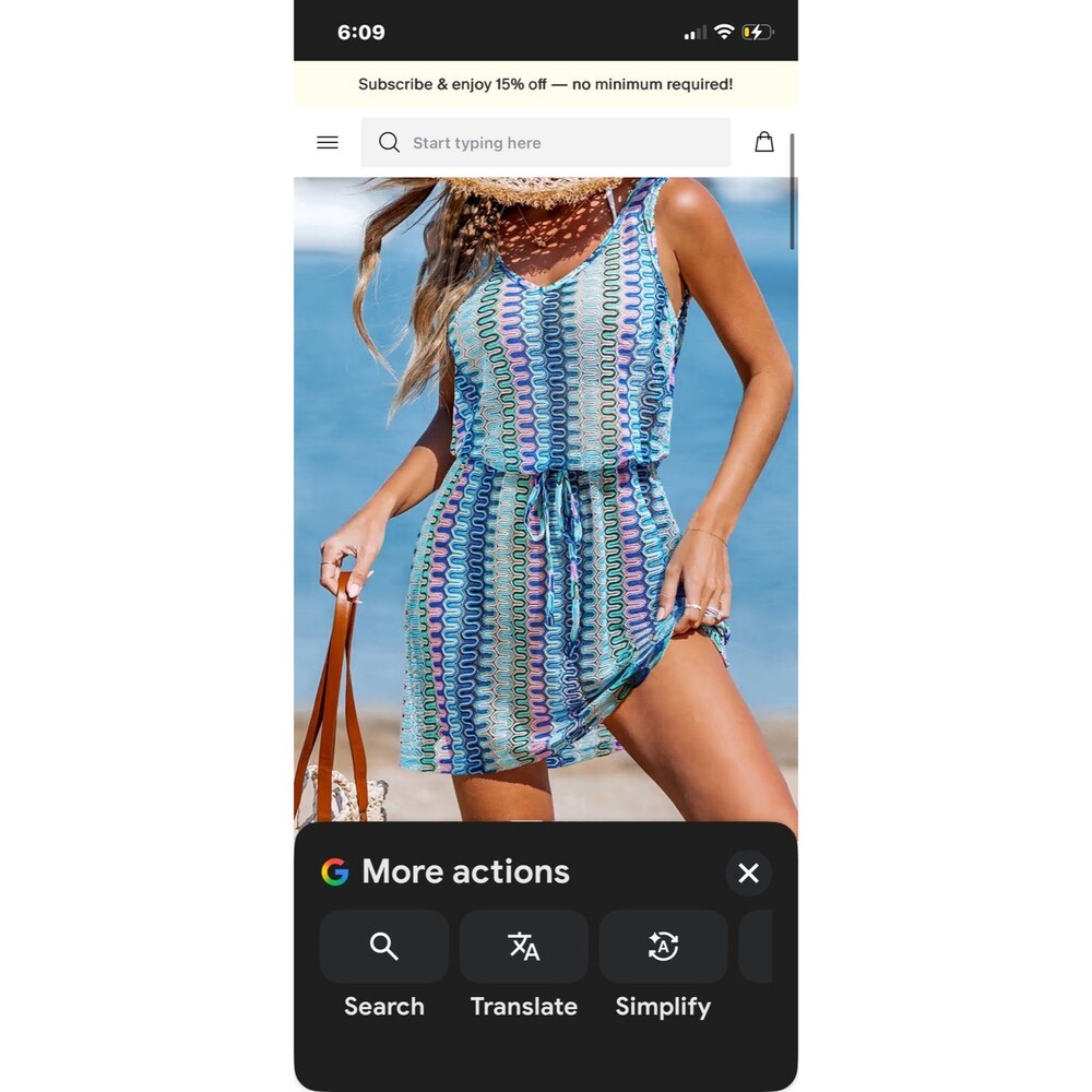 Kaleido Coast Abstract Cover-Up Mini Dress